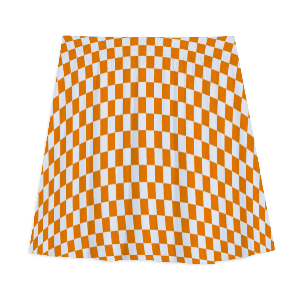 Checkerboard A-line Mini Skirt