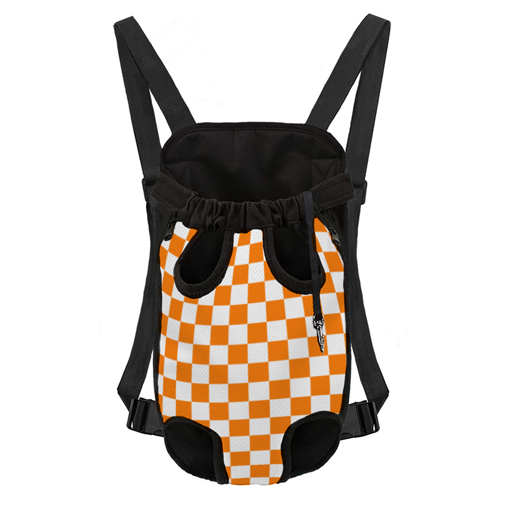 Checkerboard Dog Knapsack Pet Carrier Front Pack Portable Pet Bags for Small Pets